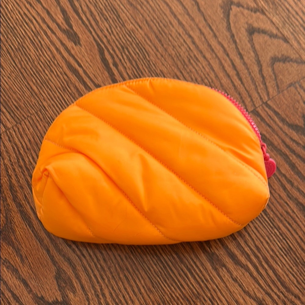 Bright Orange make up pouch bath and body works